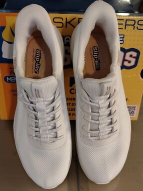 Skechers Women's White Slip-In Athletic Sneakers